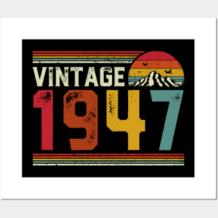 Vintage 1947 Birthday Gift Retro Style Posters and Art